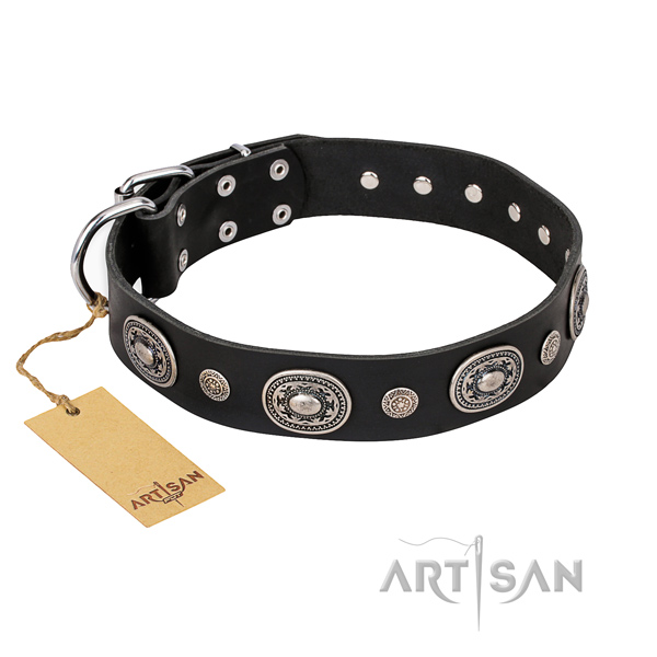 High quality leather collar made for your canine