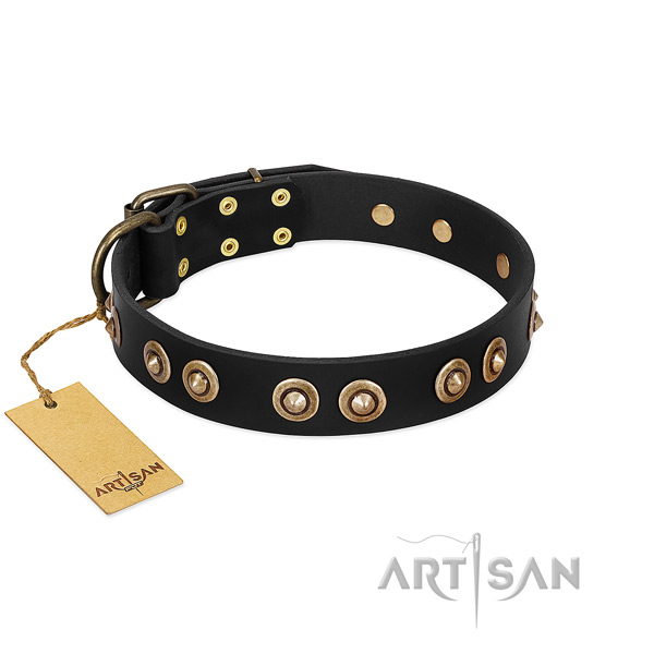 Perfect fit leather collar for your doggie