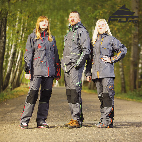 Durable Dog Trainer Suit for Any Weather with Reflective Strap