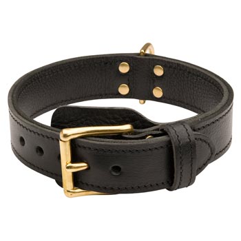 Dogue de Bordeaux Leather Collar with Easy in Use Buckle