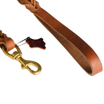 Dogue de Bordeaux Leather Leash for Canine Service