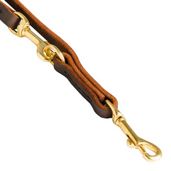 Leather Dogue de Bordeaux Leash with Rustproof Hardware