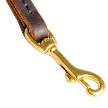 Dogue de Bordeaux Leash Leather with Brass Snap Hook for  Collar Clasping