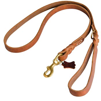 Canine Leather Leash for Dogue de Bordeaux