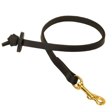 Leather Short Leash for Dogue de Bordeaux