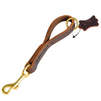 Pull Tab Leather Dog Leash for Dogue de Bordeaux